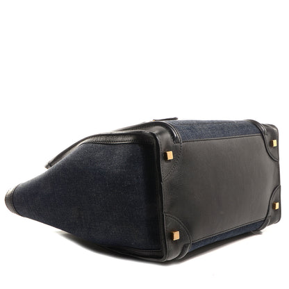 Celine Denim Mini Luggage Navy Black 4 of 9