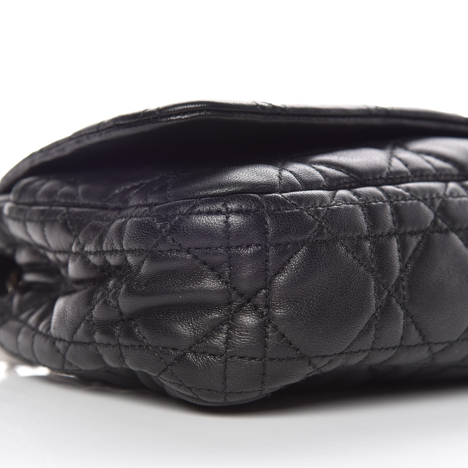 Christian Dior Lambskin Cannage Small Rendezvous Flap Black 5 of 11
