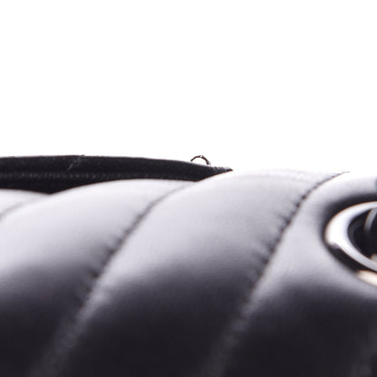 Chanel Lambskin Chevron Quilted Medium Double Flap So Black 10 of 13