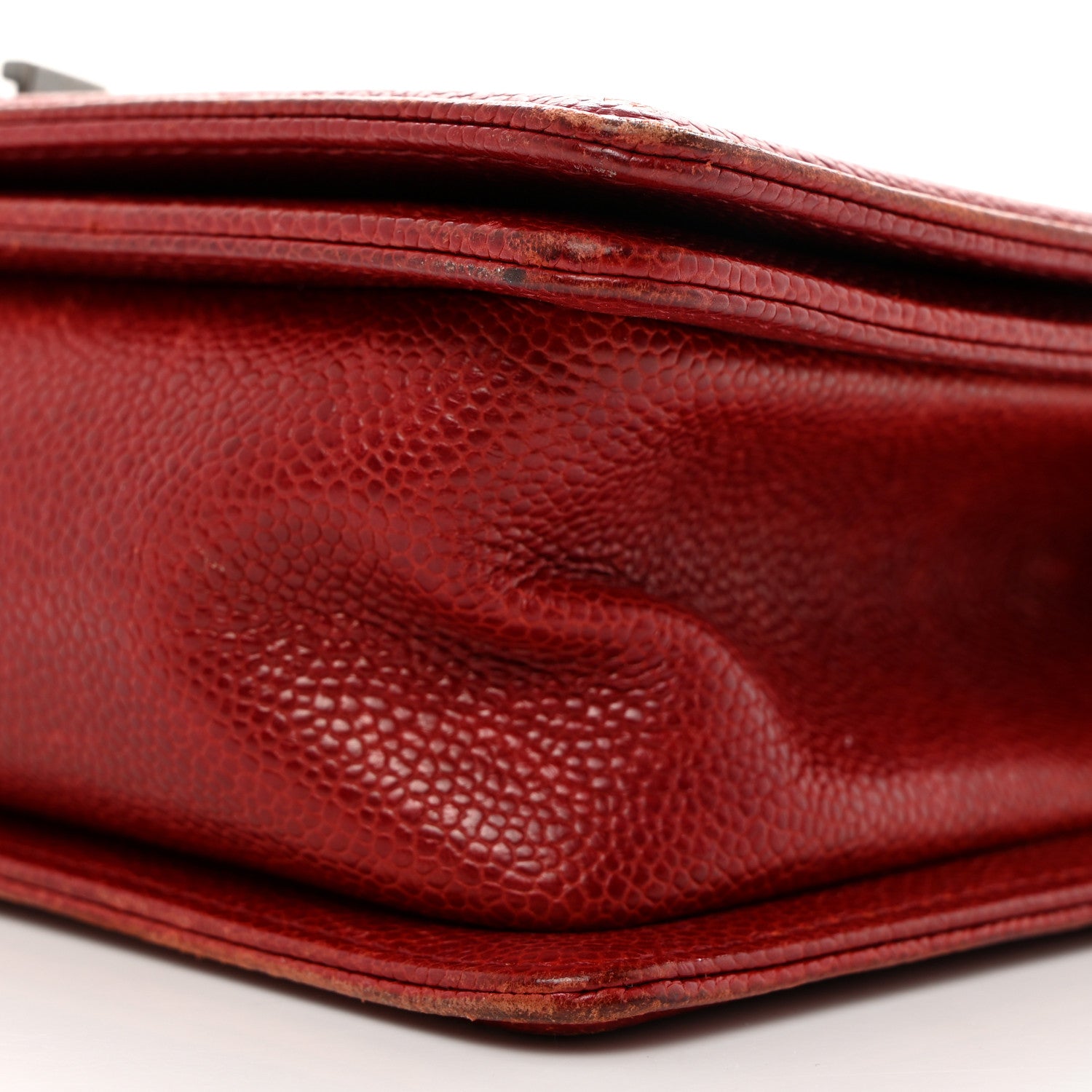 Chanel Caviar Quilted Medium Boy Flap Dark Red 9 of 15