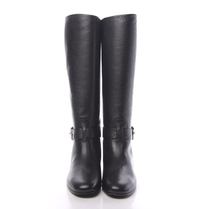 Gucci Calfskin Interlocking G Sachalin Riding Boots 38.5 Black 2 of 8