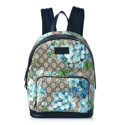 Gucci GG Supreme Monogram Blooms Small Day Backpack Blue 1 of 9