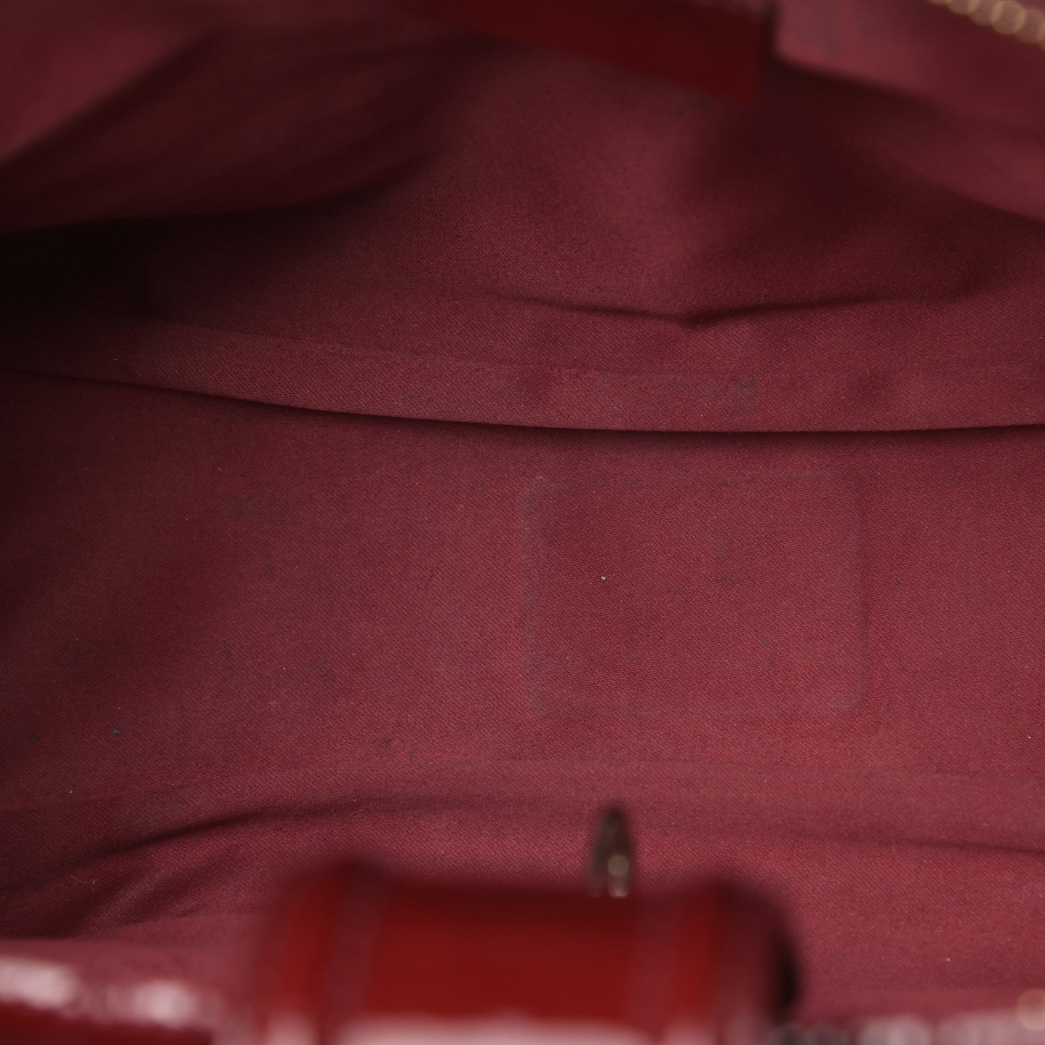 Burberry Patent Quilted Mini Manor Tote Dark Red 13 of 21