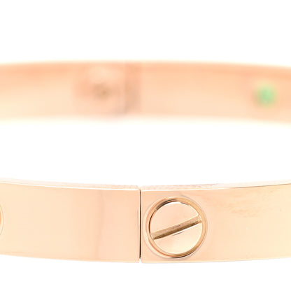 Cartier 18K Pink Gold Sapphire Garnet Amethyst LOVE Bracelet 18 5 of 6