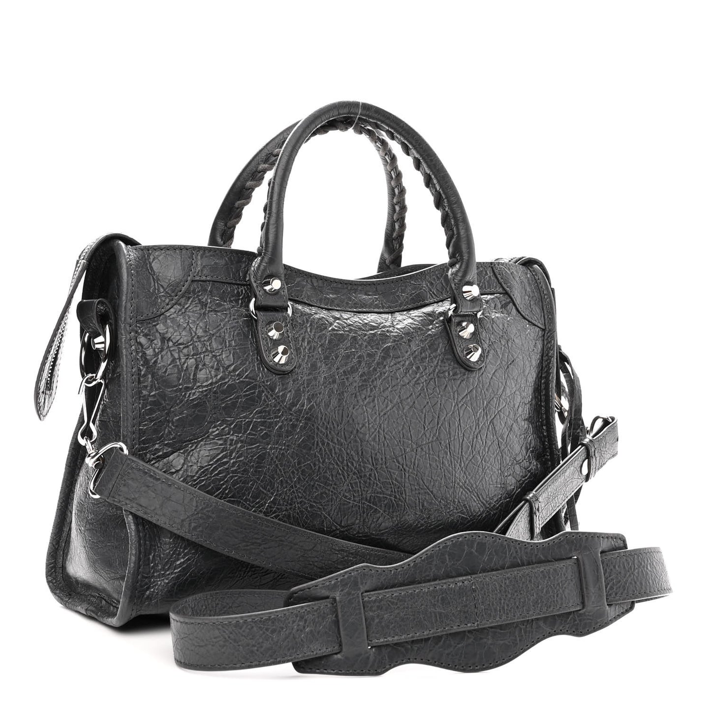 Agneau Classic Silver Hardware S City Gris Fossile