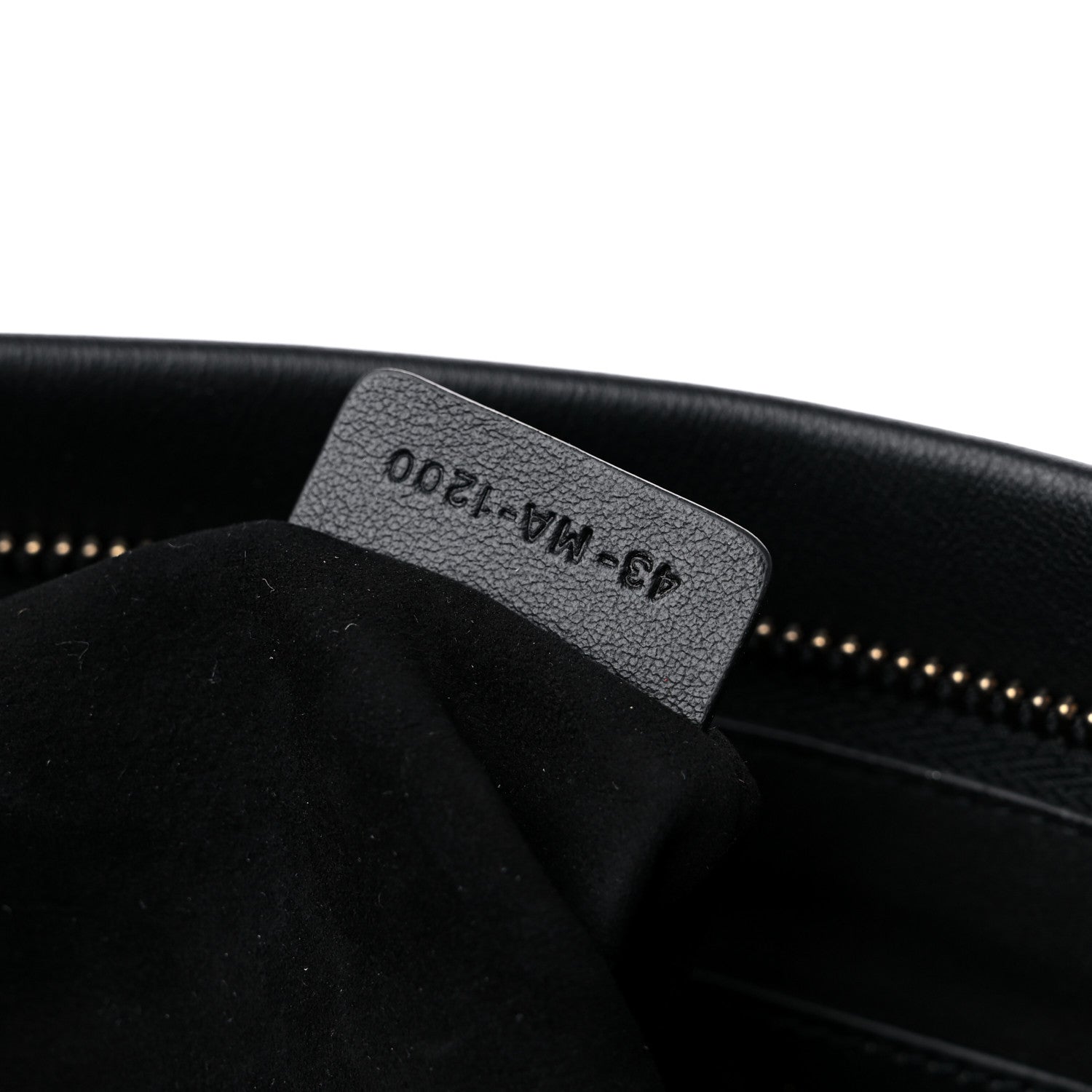 Christian Dior Calfskin Embossed Logo Zip Clutch Black 7 of 10