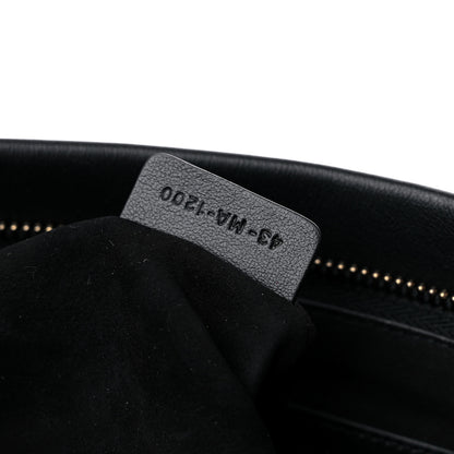 Christian Dior Calfskin Embossed Logo Zip Clutch Black 7 of 10