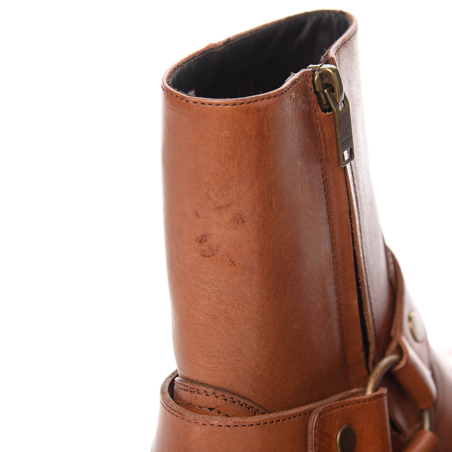 Smooth Calfskin Wyatt Harness Boots 40.5 Brown