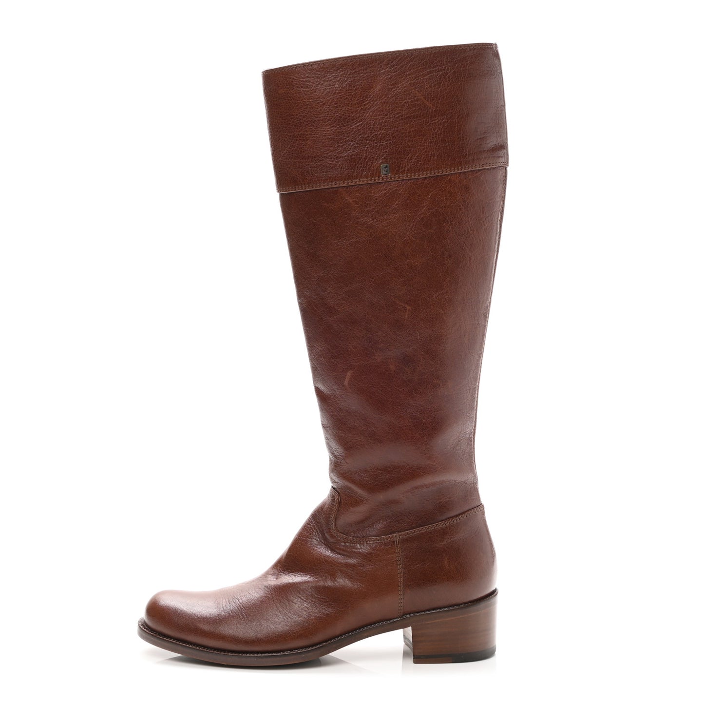 Calfskin FF Boots 37.5 Brown