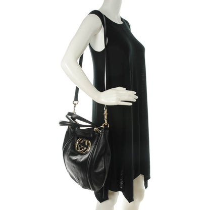 Gucci Calfskin Medium Britt Tote Black 2 of 7