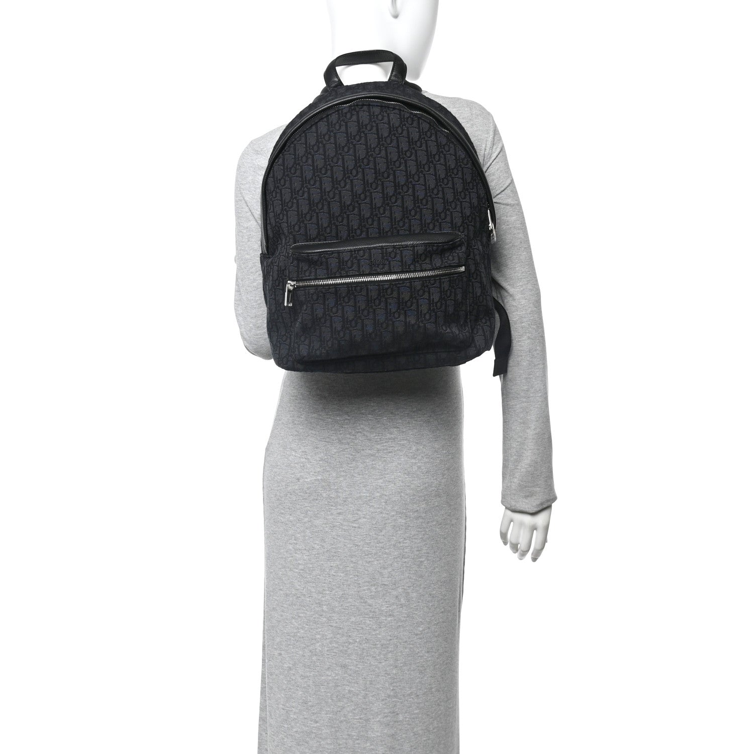 Christian Dior Oblique Calfskin Rider Backpack Black 1829661