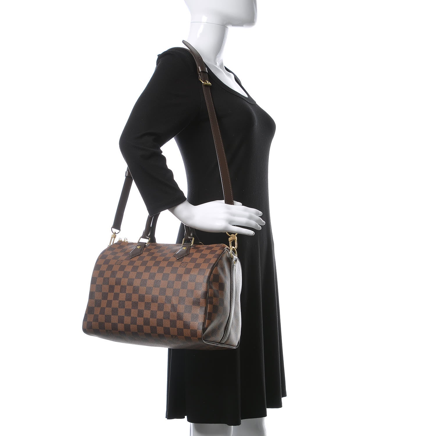 Louis Vuitton Damier Ebene Speedy Bandouliere 30 2 of 12