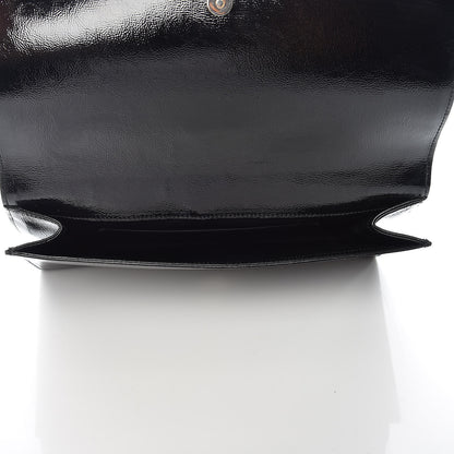 Saint Laurent Textured Patent Monogram Large Belle De Jour Clutch Black 5 of 8