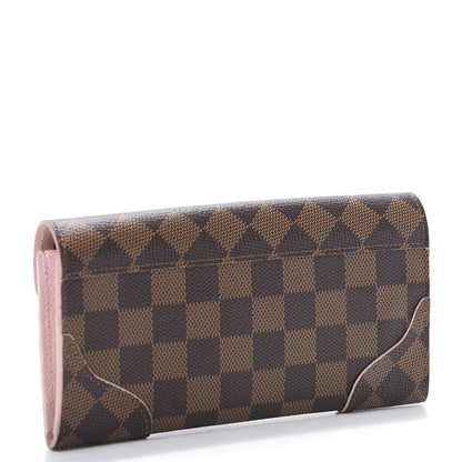 Louis Vuitton Damier Ebene Caissa Wallet Rose Ballerine 3 of 7