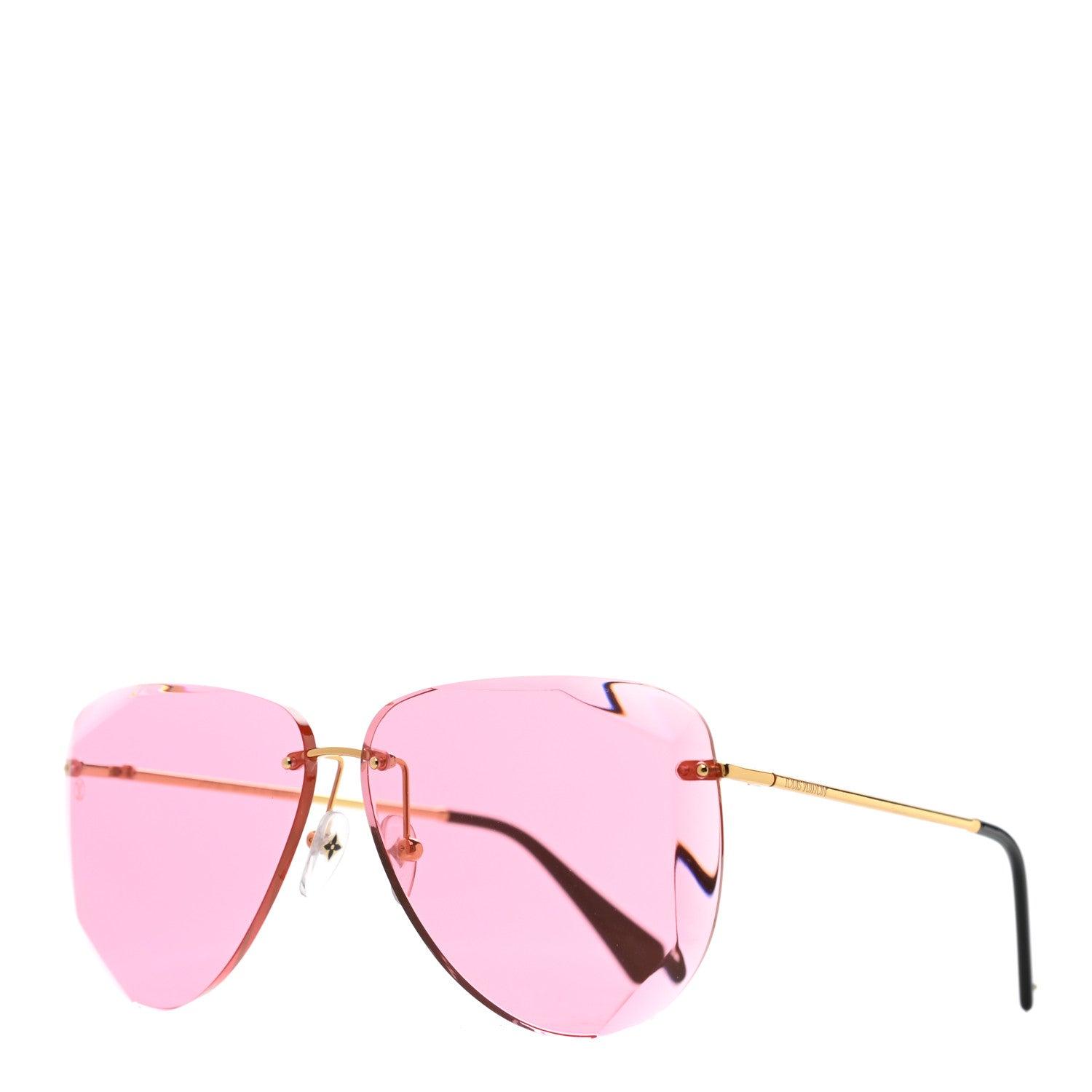 Louis Vuitton Metal Plein Soleil Pilot Sunglasses Z1318E Pink 1 of 9