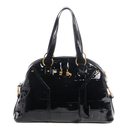 Saint Laurent Patent Croc Large Muse Black 1 of 10