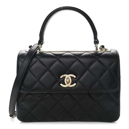 Chanel Lambskin Quilted Small Trendy CC Dual Handle Flap Bag Black 1 of 11