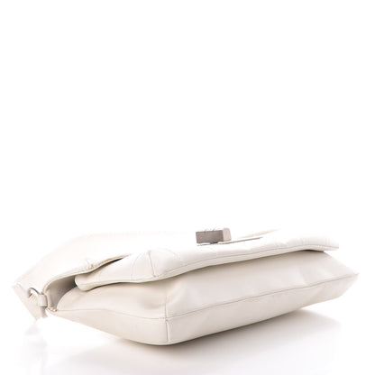 Chanel Calfskin Square Stitched Mademoiselle Shoulder Bag White 5 of 17