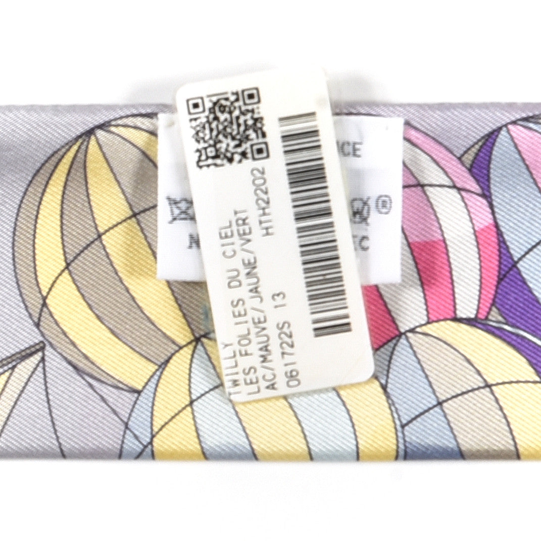 Silk Les Folies Du Ciel Twilly Mauve Jaune Vert