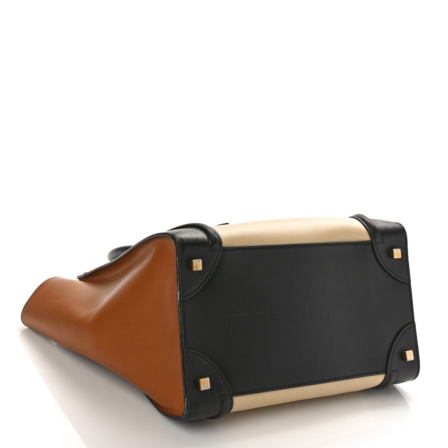 Celine Satin Calfskin Mini Tri-Color Luggage Seashell 4 of 15