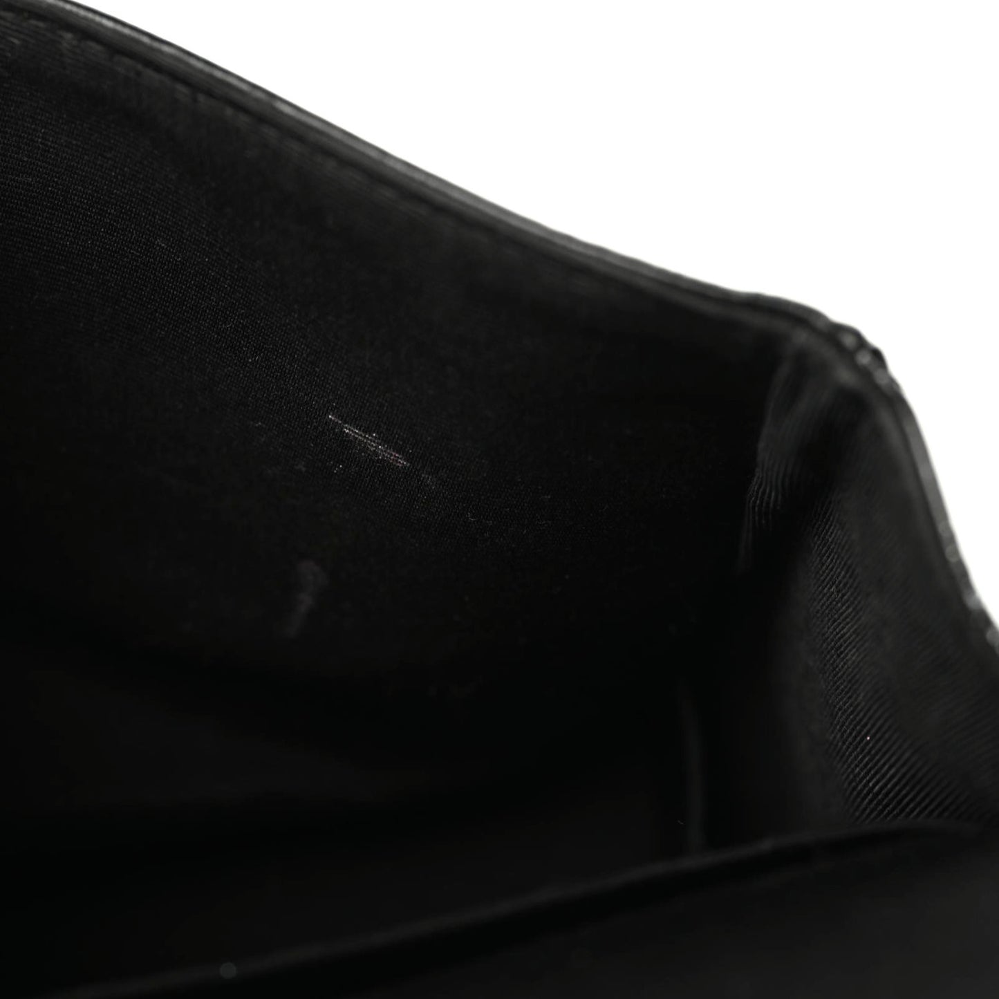 Patent Quilted Sparkle Glitter Medium Double Flap Black