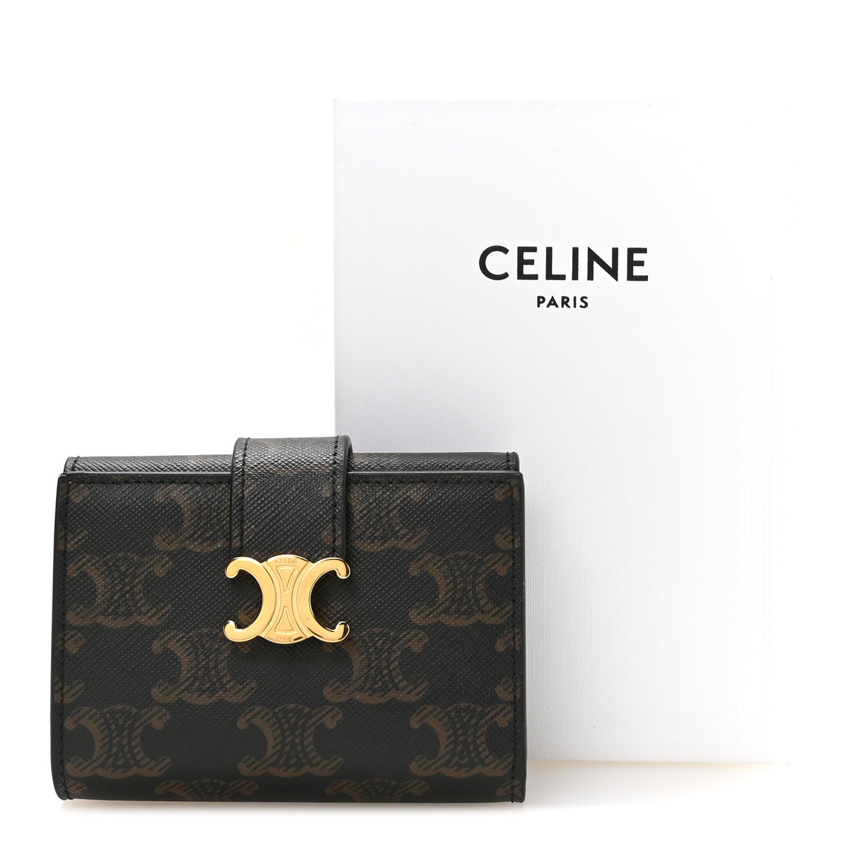 Triomphe Canvas Fine Strap Wallet Nino Tan