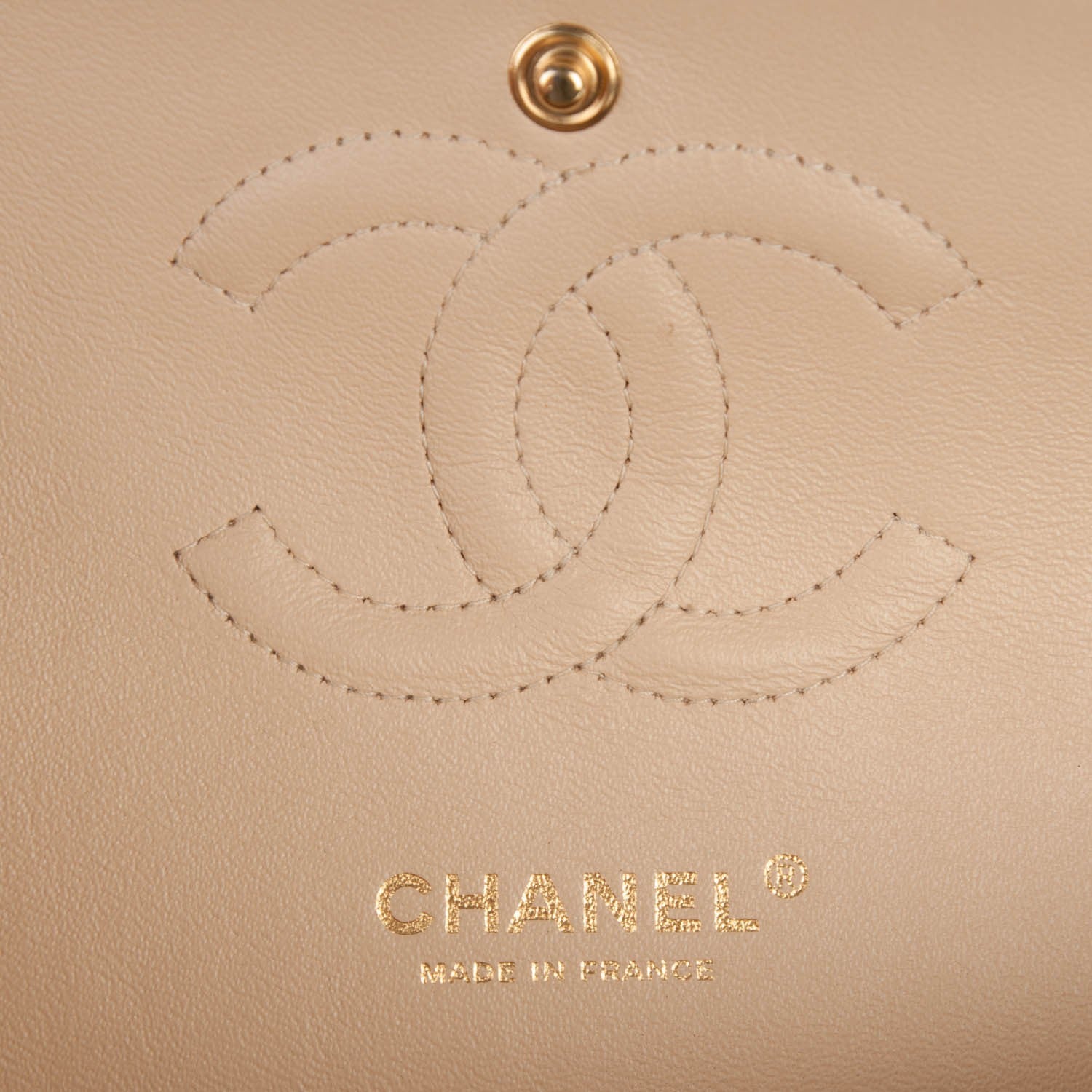 Chanel Caviar Quilted Medium Double Flap Beige Clair 5 of 7