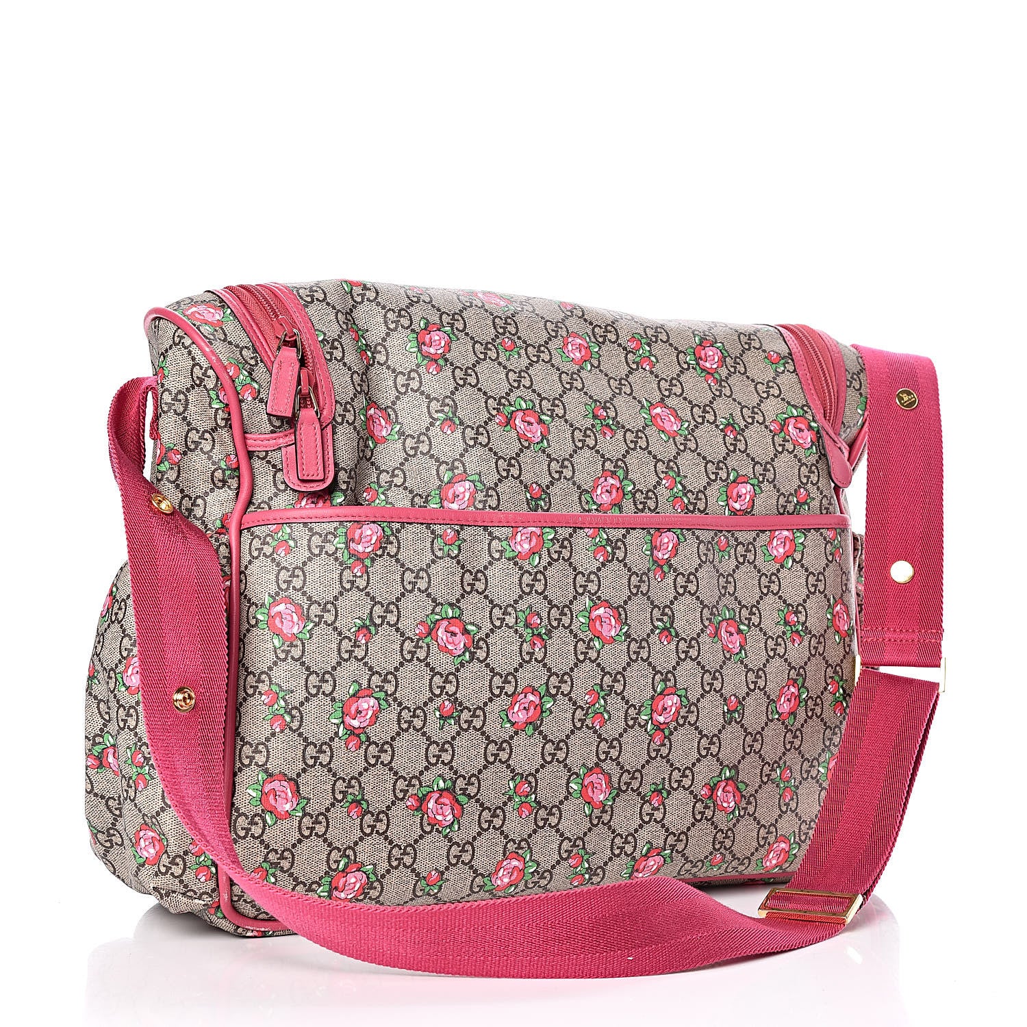 Gucci GG Supreme Monogram Rose Bud Diaper Bag Pink 4 of 14