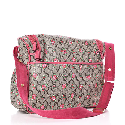 Gucci GG Supreme Monogram Rose Bud Diaper Bag Pink 4 of 14