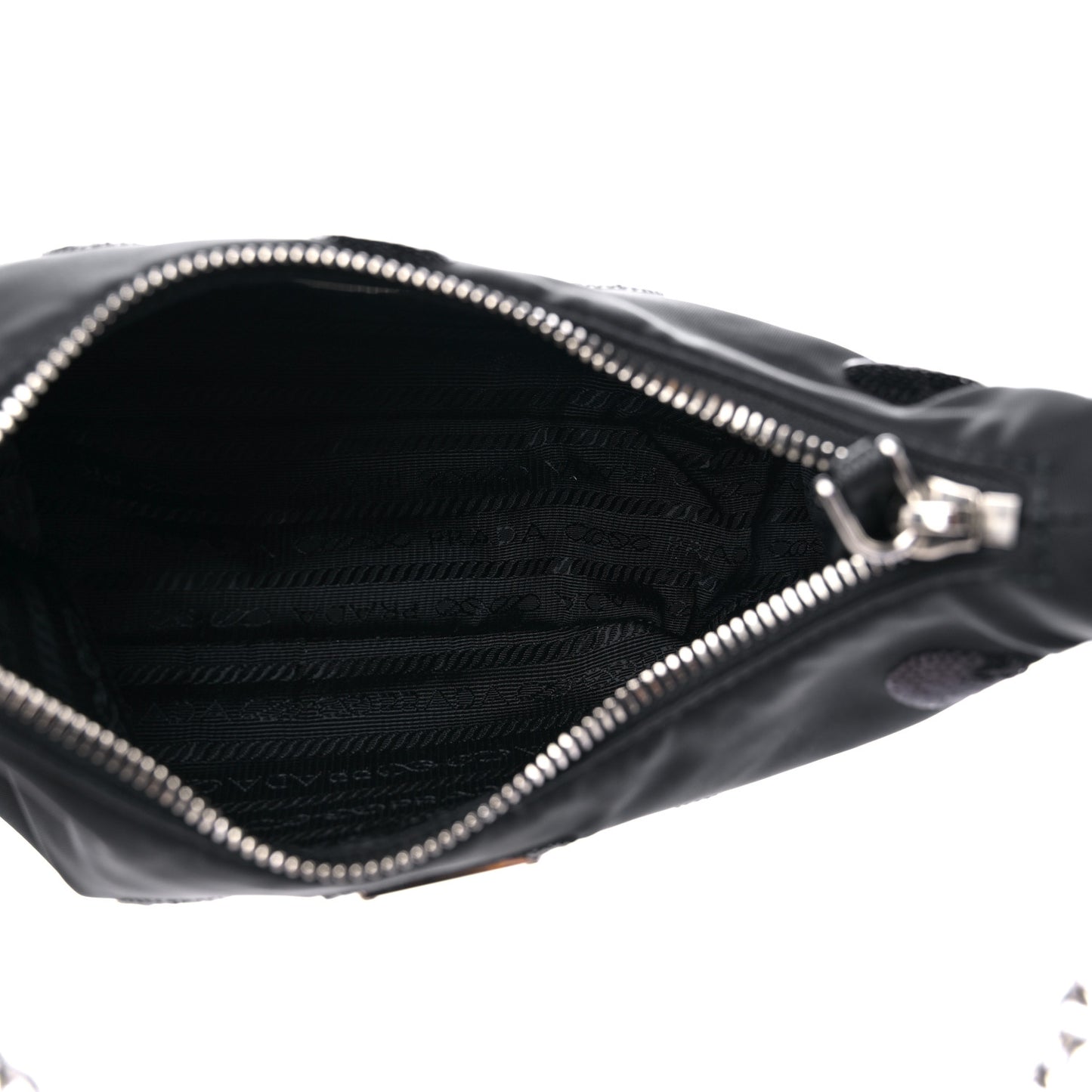 Nylon Sequin Embellished Polka Dot Re-Edition 2005 Shoulder Bag Black