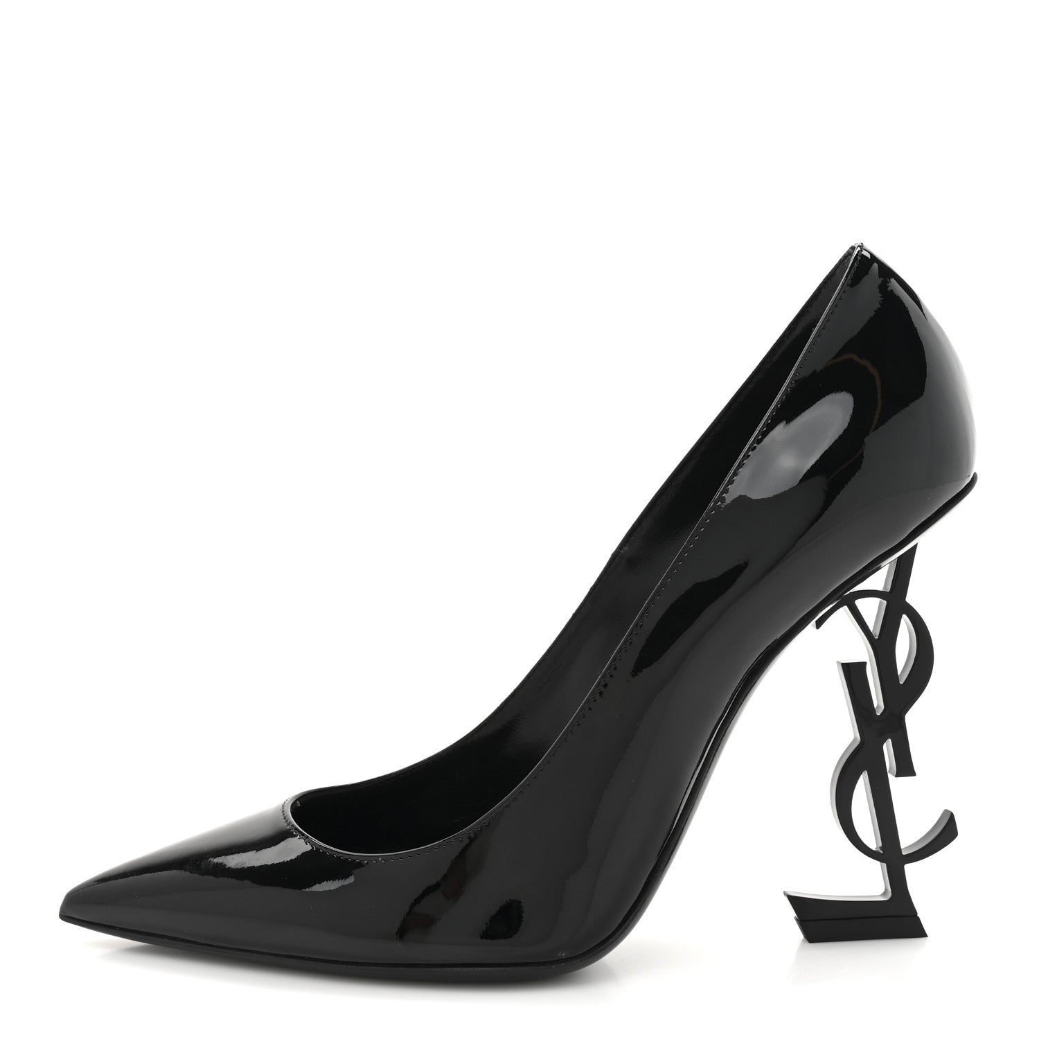 Saint Laurent Patent Calfskin Opyum 110 Pumps 37.5 Black 1 of 11