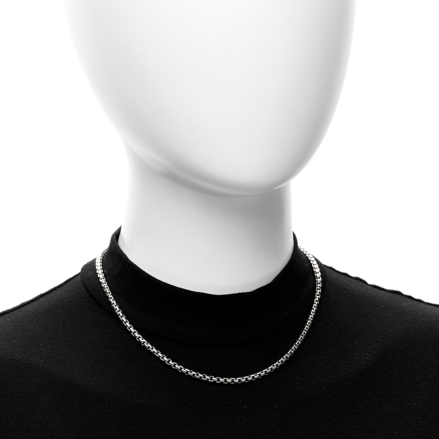 Sterling Silver 14K Yellow Gold 2.7mm Small Box Chain Necklace 16"