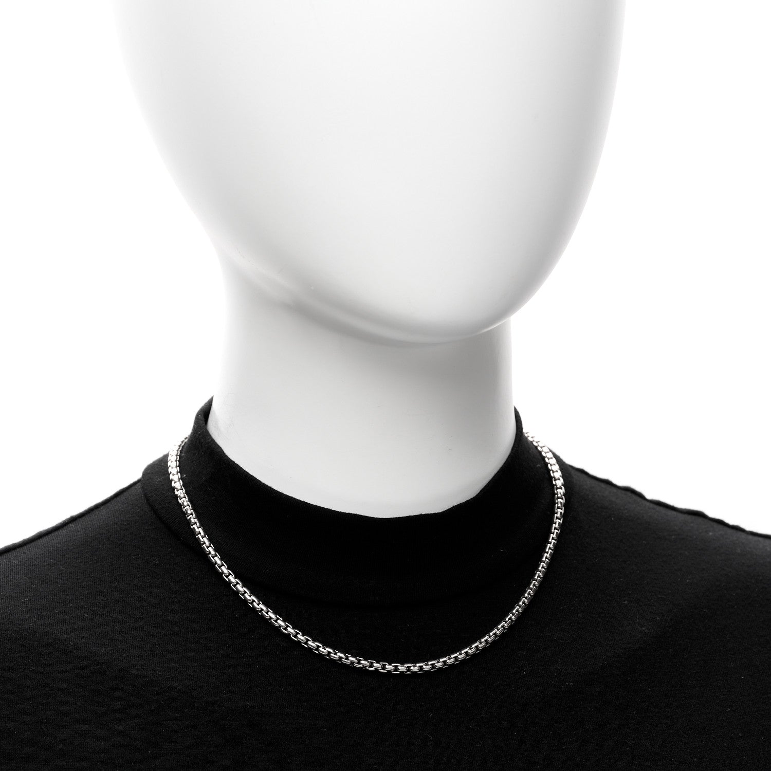 David Yurman Sterling Silver 14K Yellow Gold 2.7mm Small Box Chain Necklace 16" 2 of 5