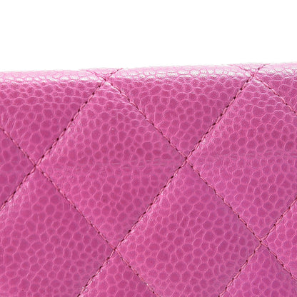 Chanel Caviar Quilted Yen Wallet Pink 13 of 20