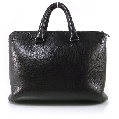 Bottega Veneta Pebbled Leather Briefcase Black 1 of 9