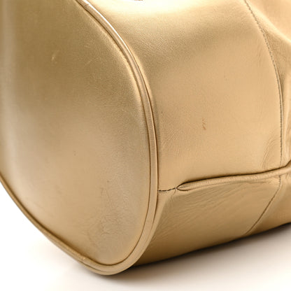 Chanel Metallic Lambskin CC Drawstring Shoulder Bag Gold 11 of 11