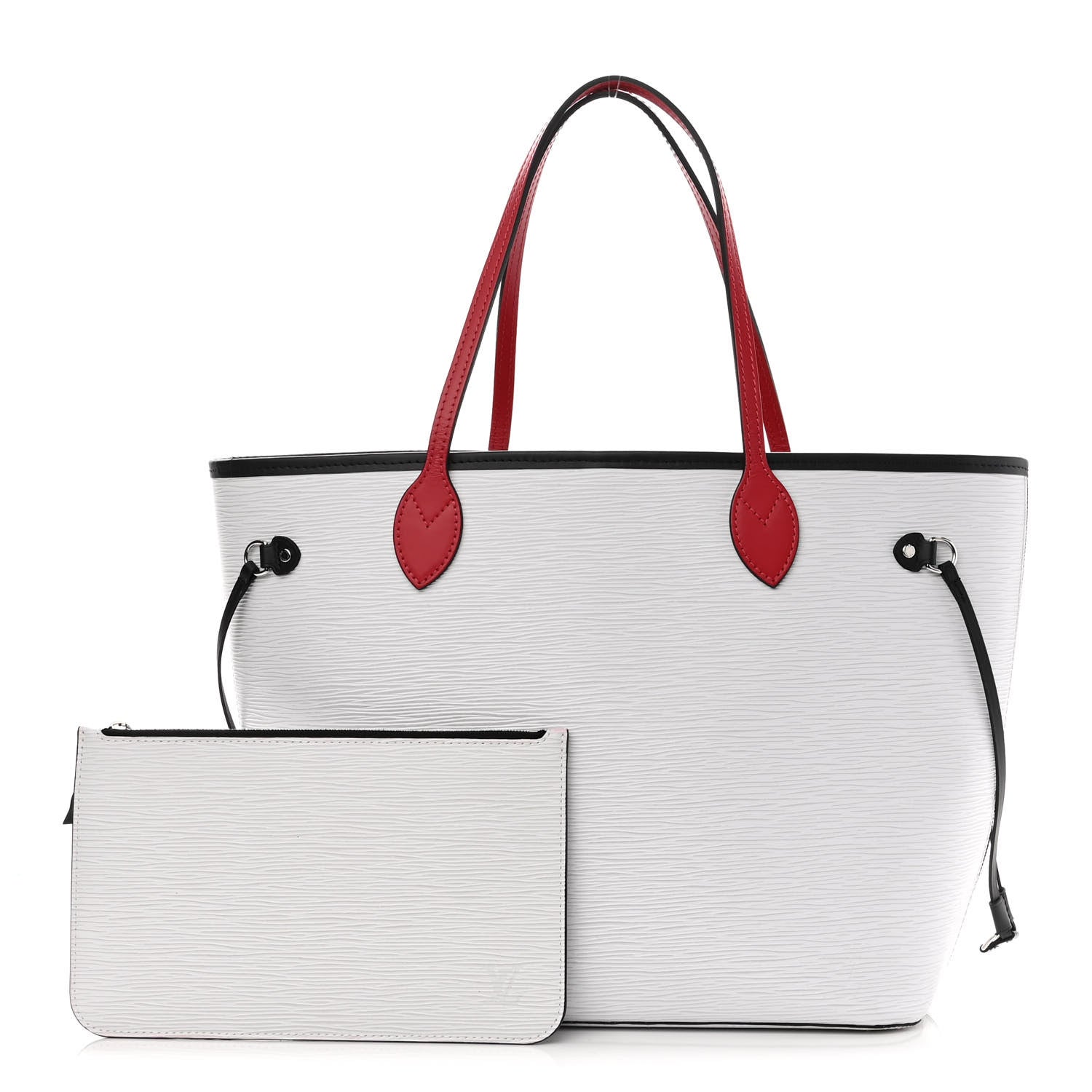 Louis Vuitton Epi Neverfull MM White Scarlet Black 1 of 11