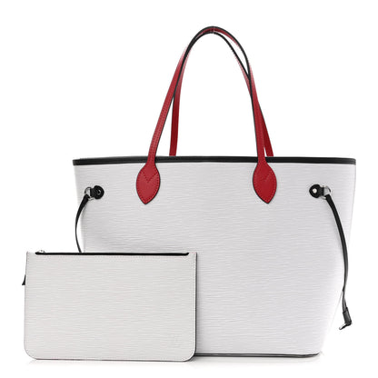 Louis Vuitton Epi Neverfull MM White Scarlet Black 1 of 11