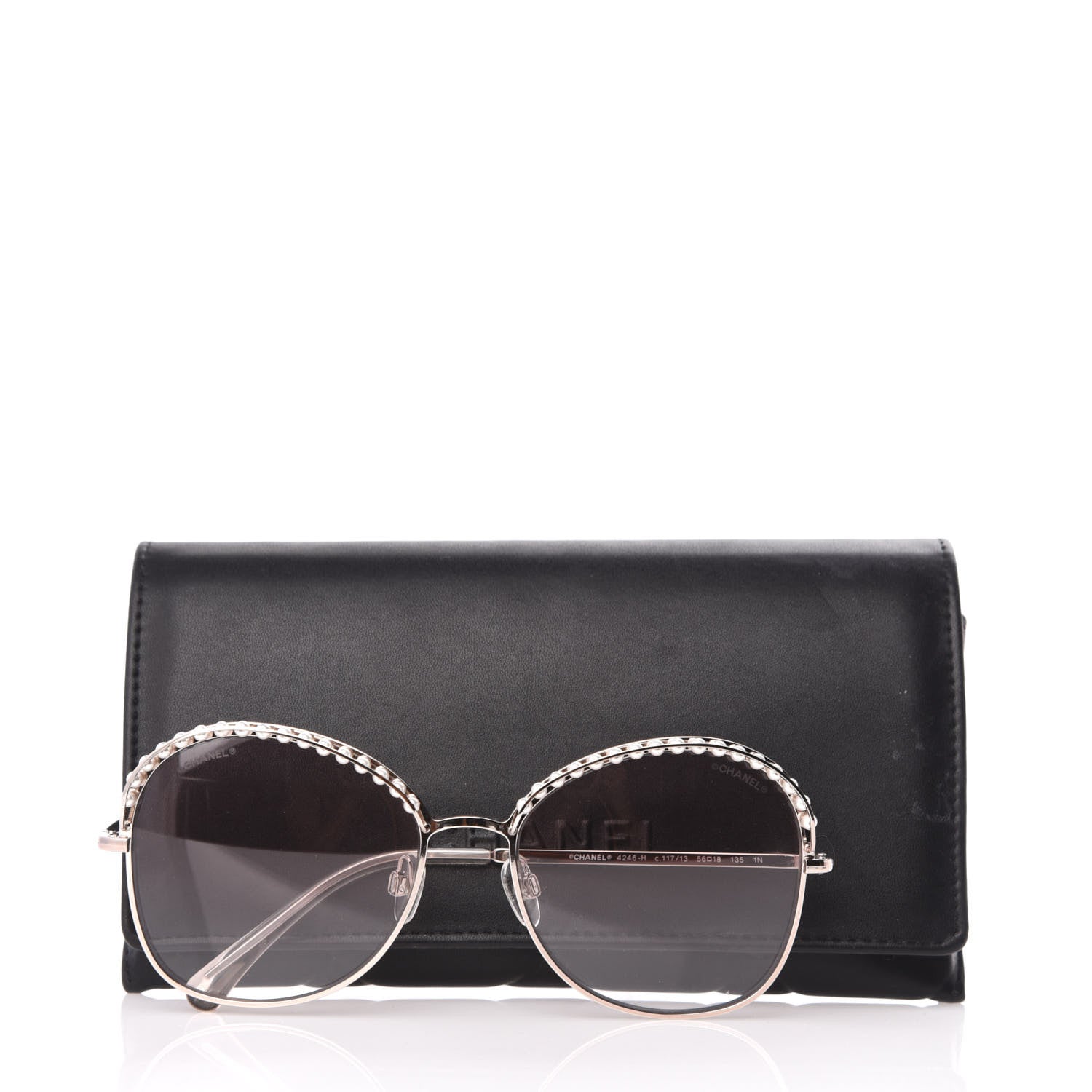 Chanel Pearl Sunglasses 4246-H Pink Gold 8 of 8