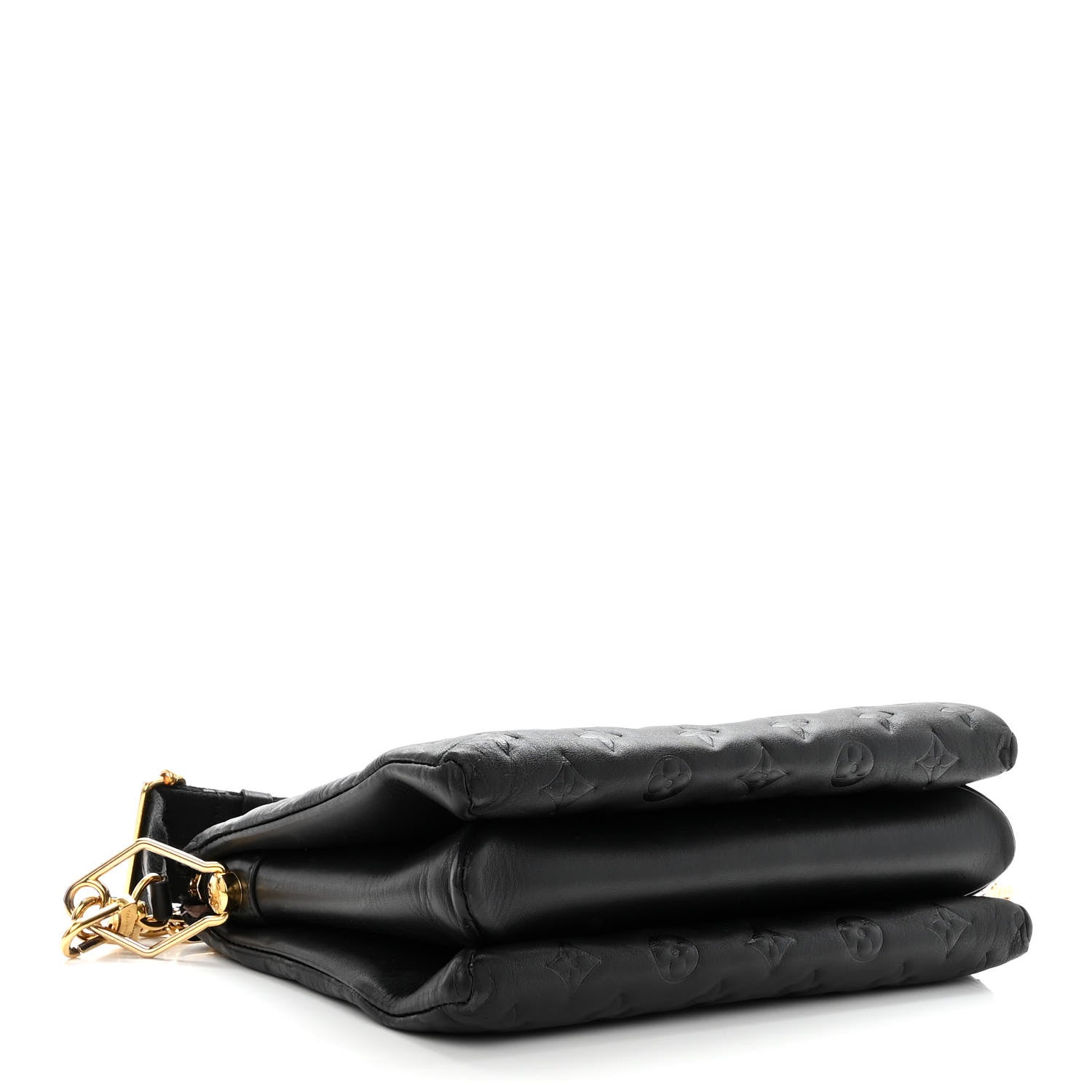 Louis Vuitton Lambskin Embossed Monogram Coussin PM Black 4 of 11