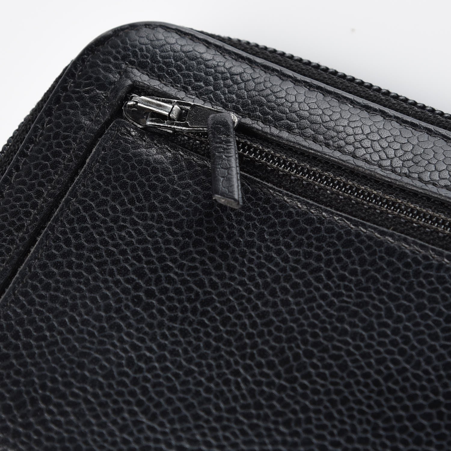 Chanel Caviar CC Timeless Large Zip Around Wallet Black 10 of 14