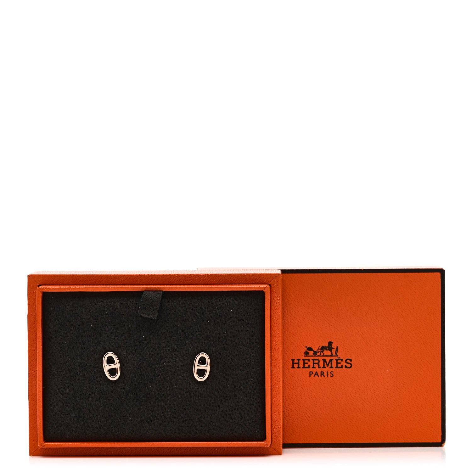 Hermes 18K Rose Gold TPM Farandole Stud Earrings 5 of 5