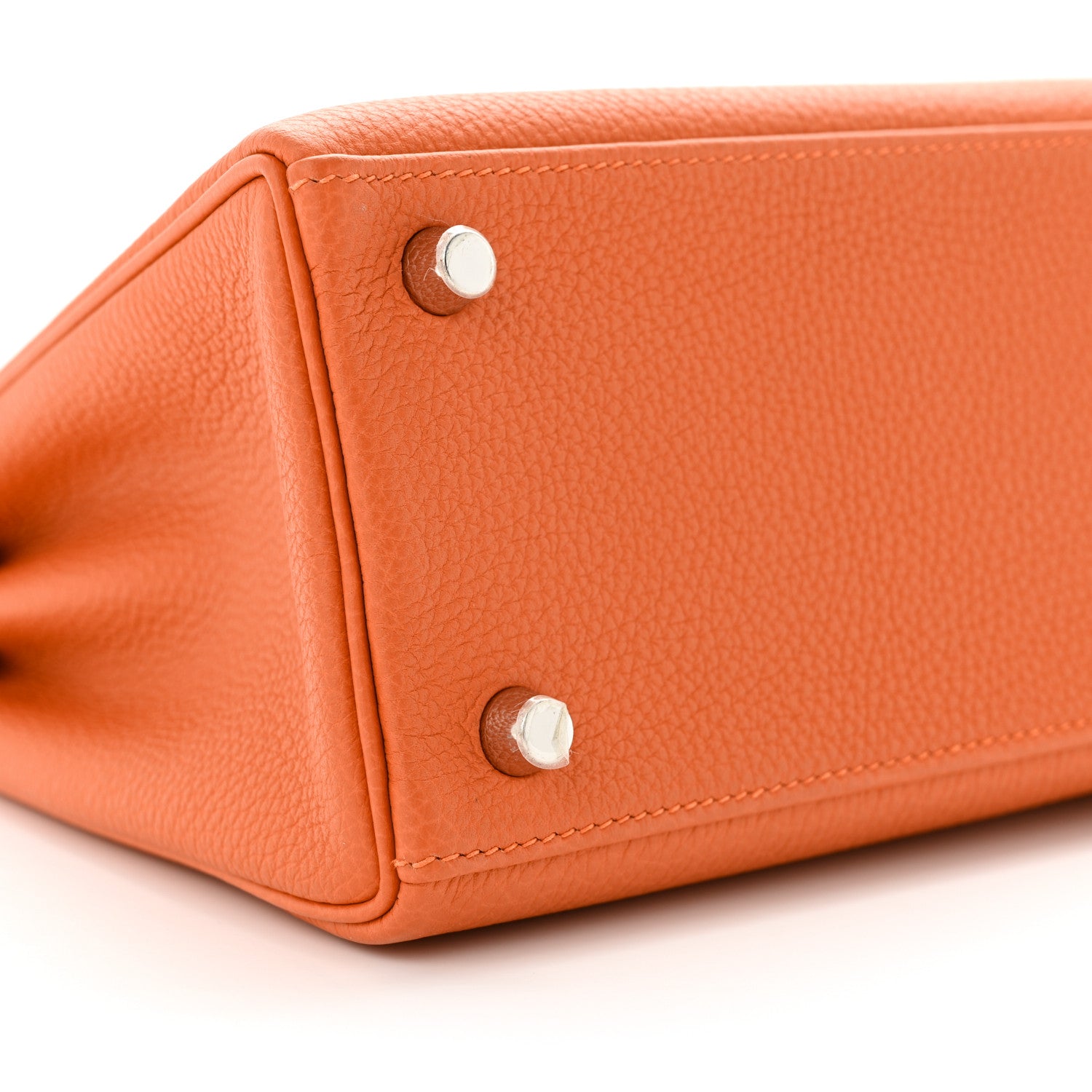 Hermes Togo Kelly Retourne 25 Orange Poppy 9 of 10