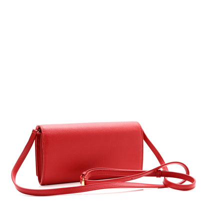 Burberry Calfskin Logo Hazelmere Wallet With Detachable Strap Red 3 of 9