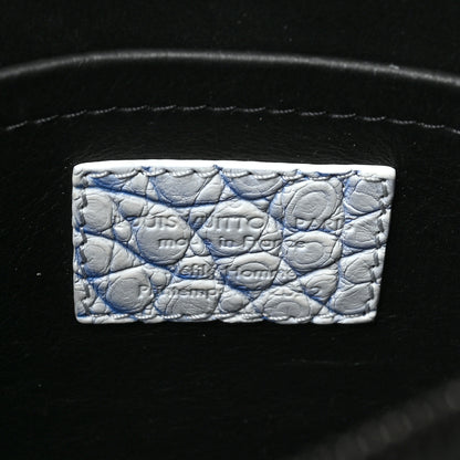 Louis Vuitton Crocodile Niloticus City Keepall Mat Meringue White Blue 6 of 8