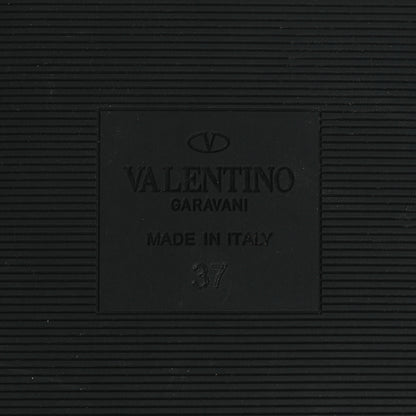 Valentino Garavani Calfskin Roman Stud Slide Sandals 37 Black 8 of 12