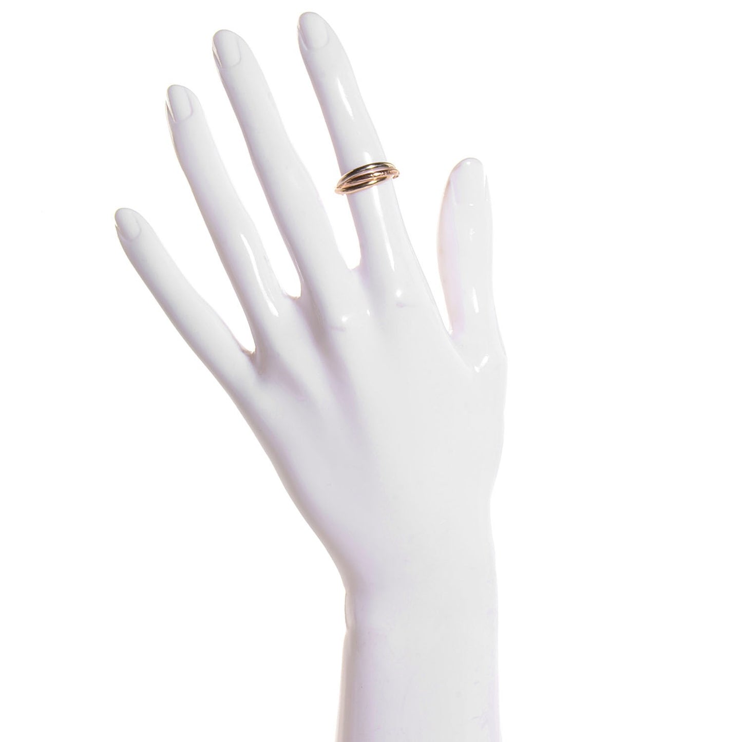 18K Pink Yellow White Gold Les Must De Trinity Ring 50 5.25