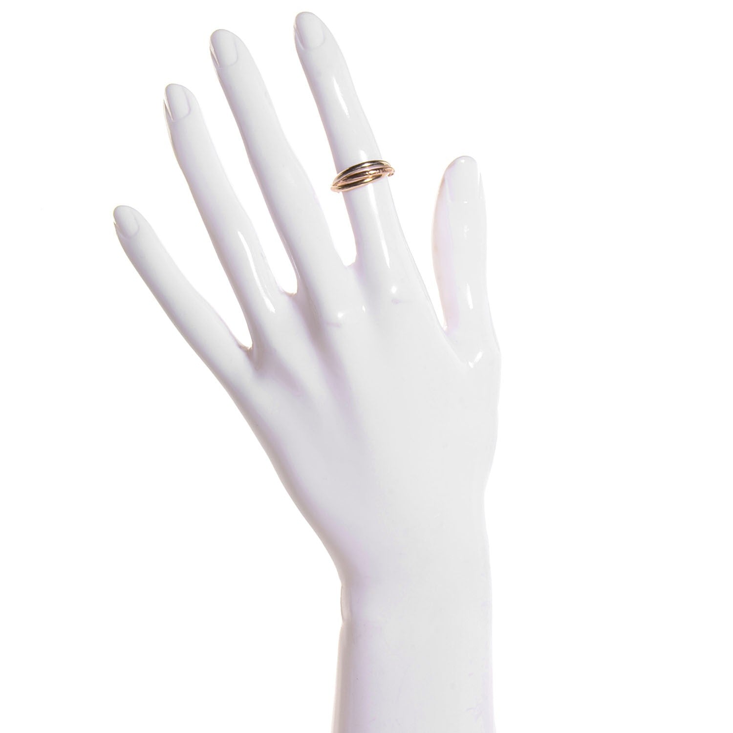 Cartier 18K Pink Yellow White Gold Les Must De Trinity Ring 50 5.25 2 of 7