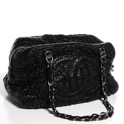 Chanel Lambskin Astrakhan Bowler Black 3 of 7