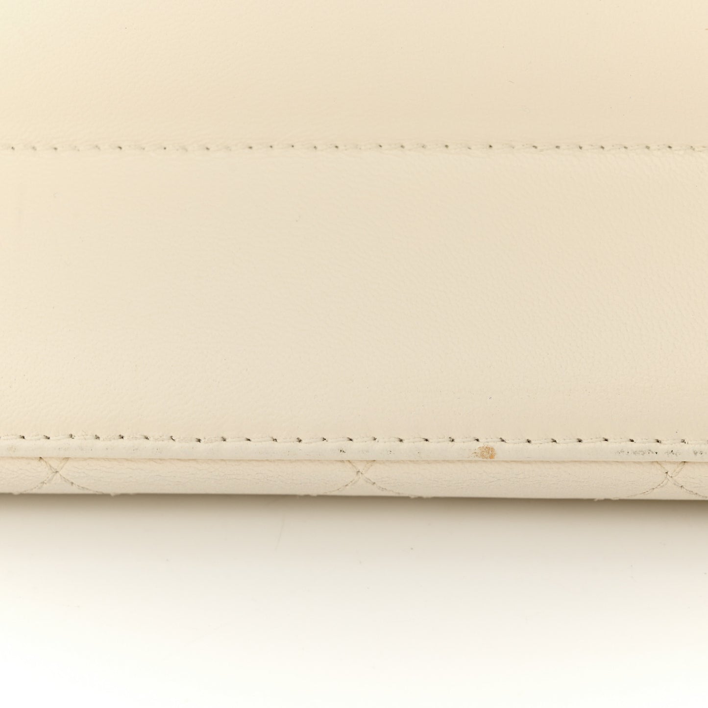 Lambskin Quilted Coco Luxe Top Handle Flap White